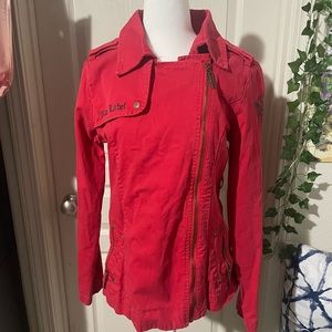 VINTAGE RED GRUNGE JACKET